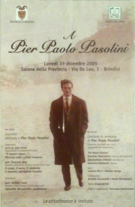 In memoria di Pier Paolo Pasolini