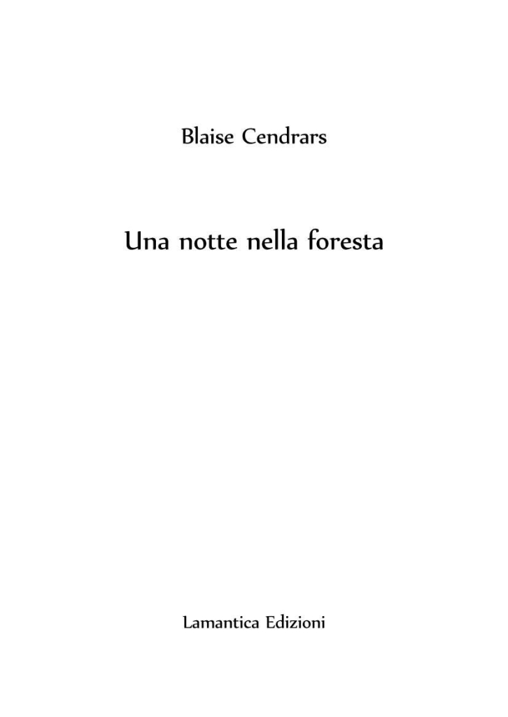 COPERTINA Una notte nella foresta